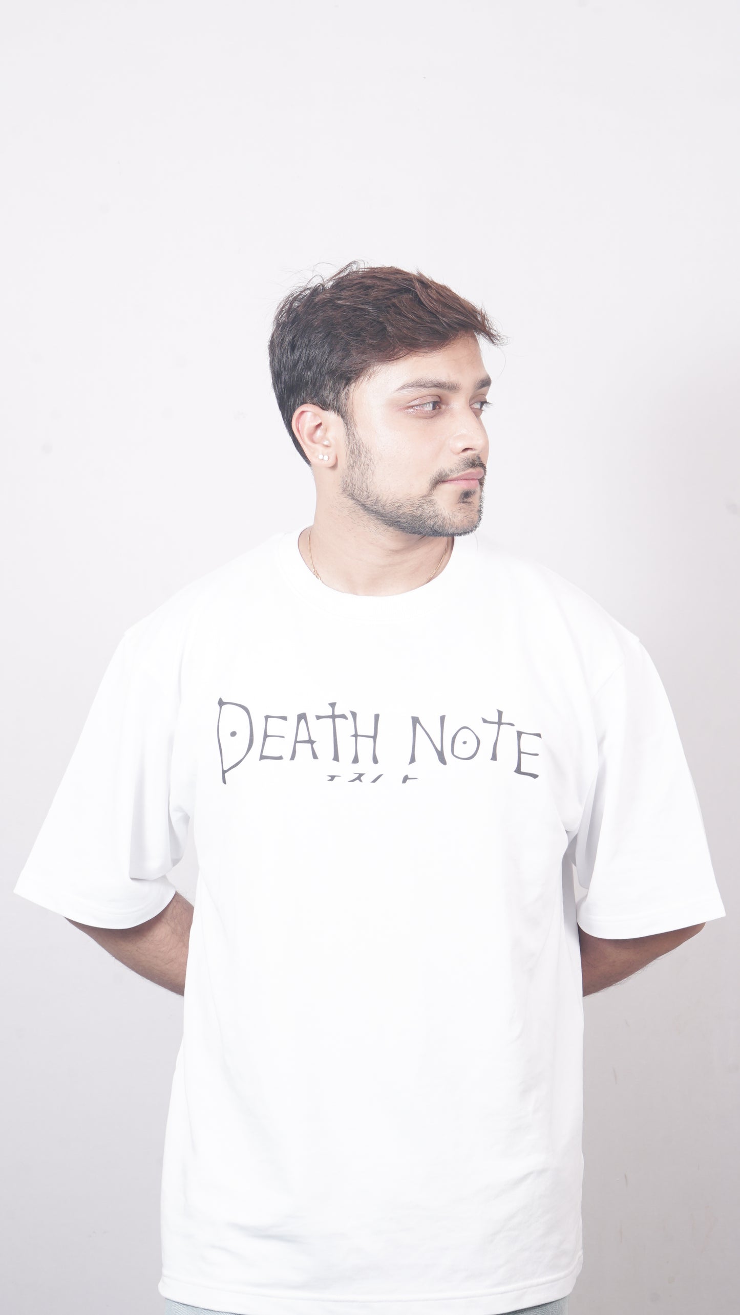 death note mens oversized white t shirt