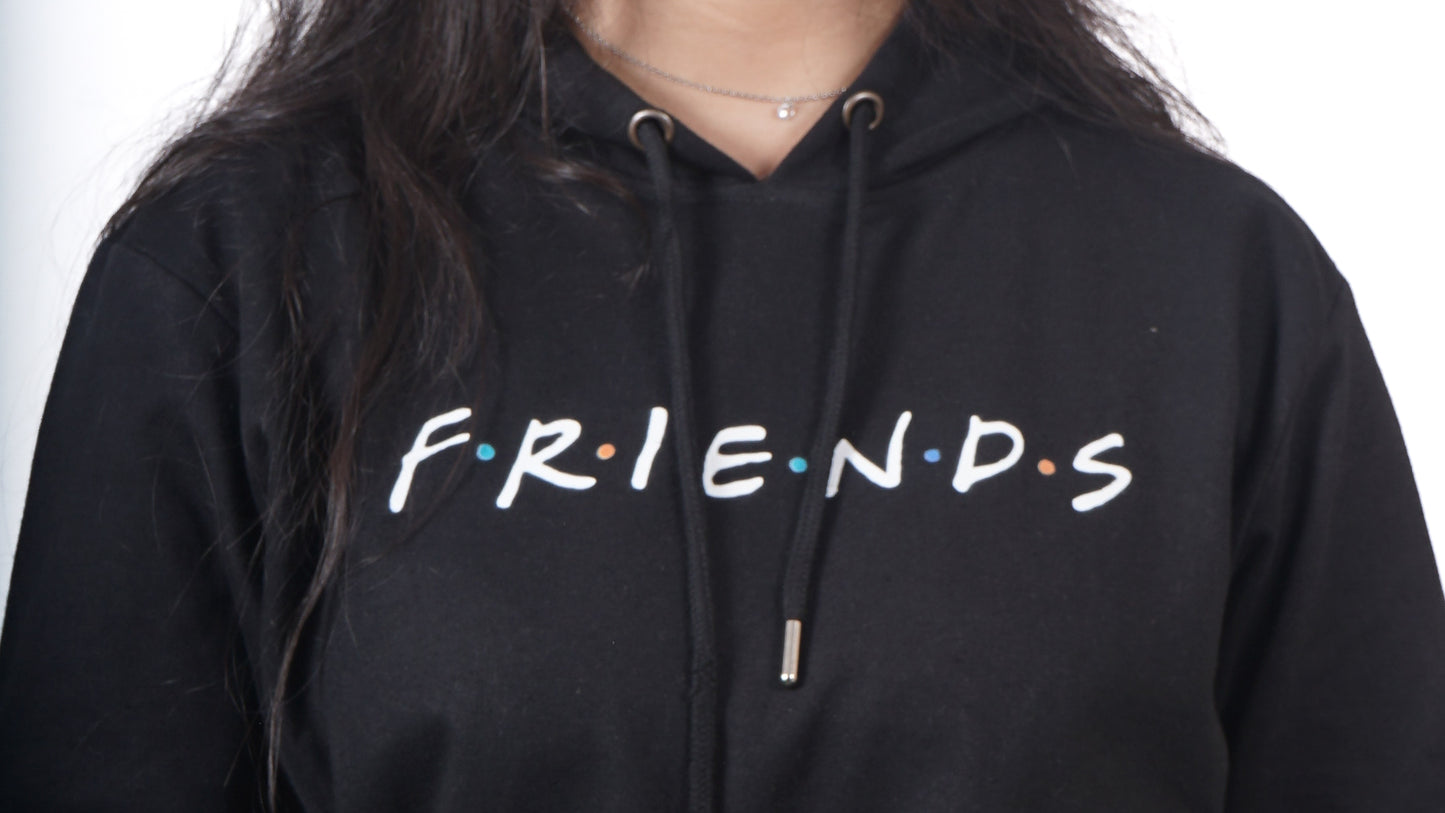 friends - black oversized hoodie